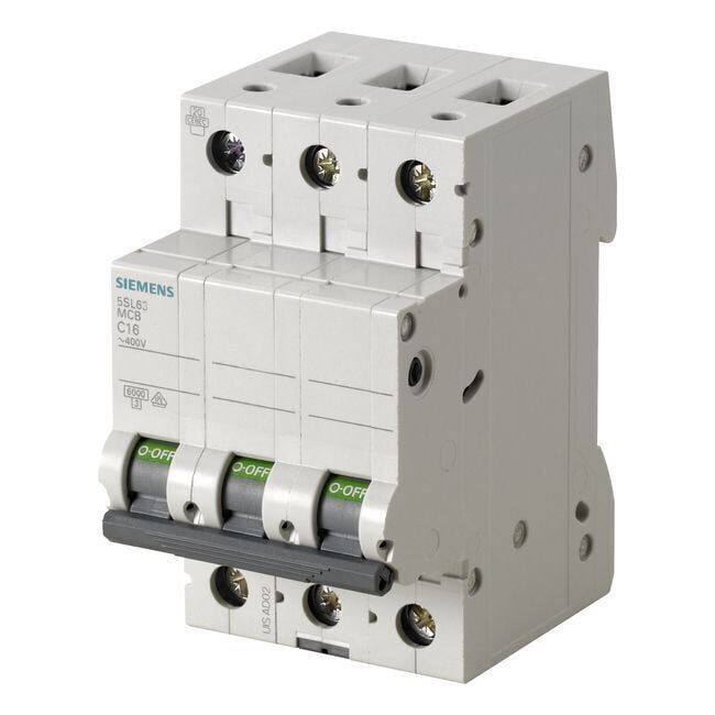 Siemens 5SL6316-7 C3x16 Üç Fazlı Otomatik Sigorta 6kA